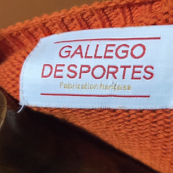 Gallego Desportes France Womens Oversized Cotton Balloon Orange Sweater M/L - Picture 6 of 7